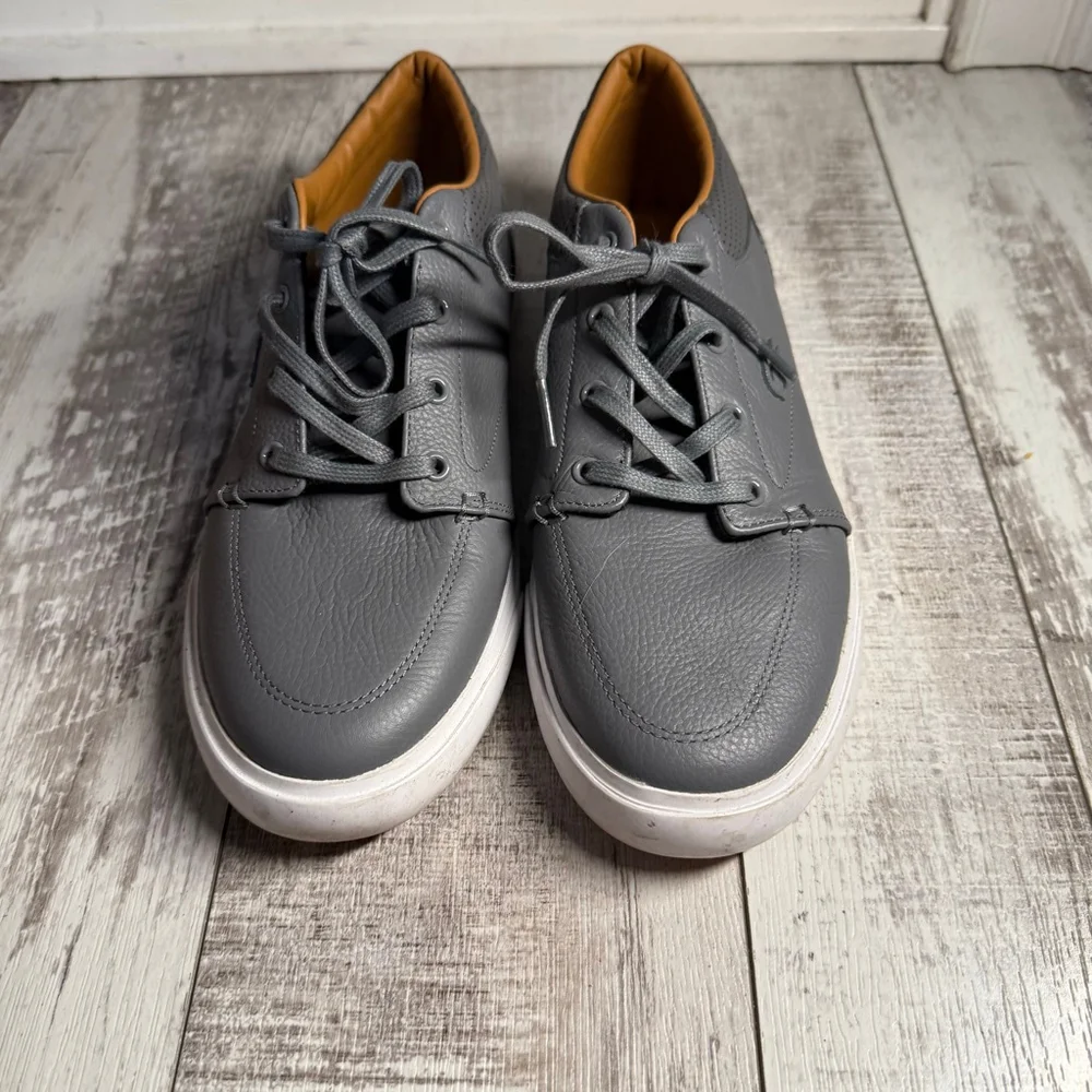 Lacoste Bayliss Vulc G416 Men’s Sneakers Grey Pebbled Leather Size 9 Casual Shoe
